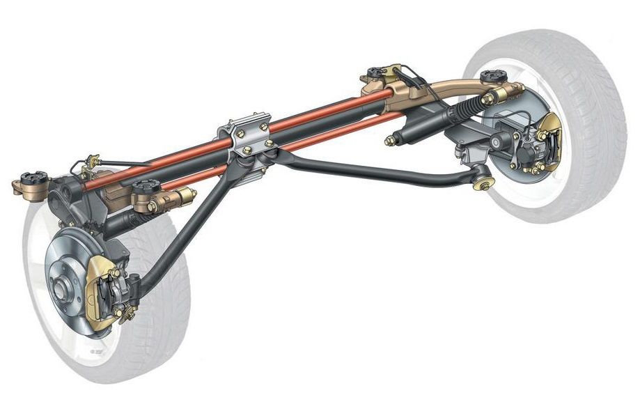 Peugeot 206 rear axle suspension system