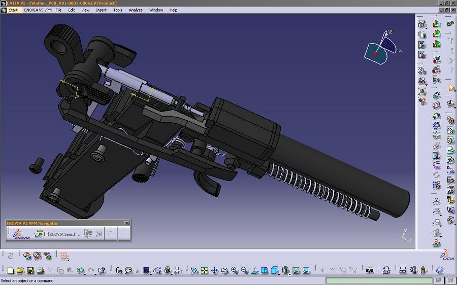 solaris design walther p88 pistol catia